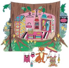 (image for) Flora Belle the Fox Paper Doll & Play Scene by Alina Kolluri