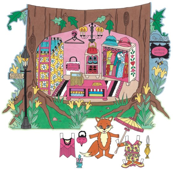 (image for) Flora Belle the Fox Paper Doll & Play Scene by Alina Kolluri