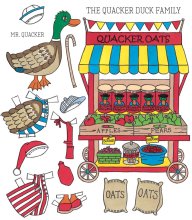 (image for) The Quacker Family Paper Dolls and Play Scenes by Alina Kolluri