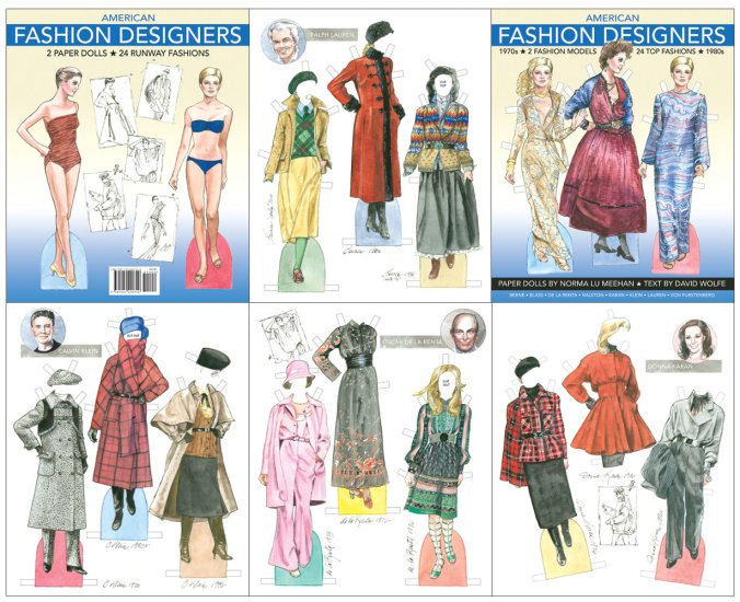 Modal Additional Images for American Fashion Designers Paper Dolls by Norma Lu Meehan