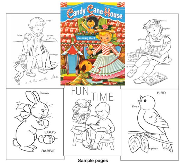 Modal Additional Images for Candy Cane House Coloring Book