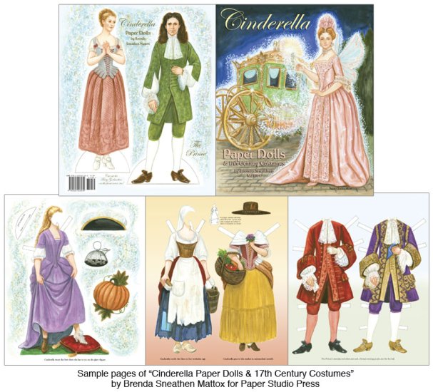Modal Additional Images for Cinderella Paper Dolls & 17th Century Costumes by Brenda Mattox