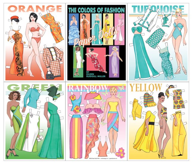 Modal Additional Images for The Colors of Fashion Paper Dolls by Eileen Rudisill Miller