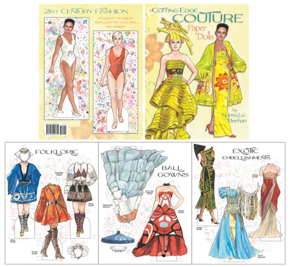 Modal Additional Images for Cutting Edge Couture Paper Dolls by Norma Lu Meehan