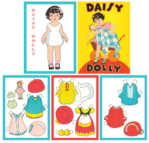3-Book Set - Daisy Polly, Johnny - 1920s reproduction