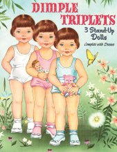 (image for) Dimple Triplets Paper Dolls - 1950s Reproduction