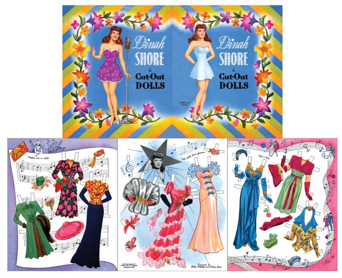 Modal Additional Images for Dinah Shore 1943 Reproduction Paper Dolls