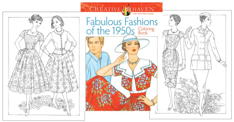 Modal Additional Images for Fabulous Fashions of the 1950s Coloring Book