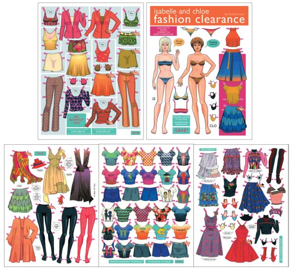 Modal Additional Images for Fashion Clearance Paper Dolls by Kwei-lin Lum