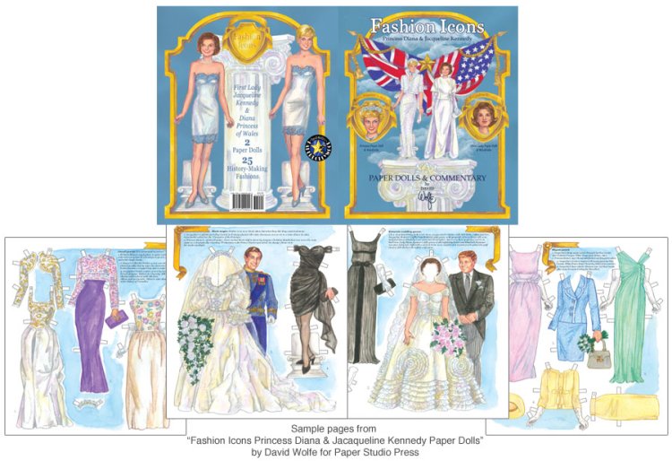 Modal Additional Images for Fashion Icons Princess Diana and Jacqueline Kennedy Paper Dolls