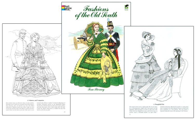 Modal Additional Images for Fashions of the Old South Coloring Book