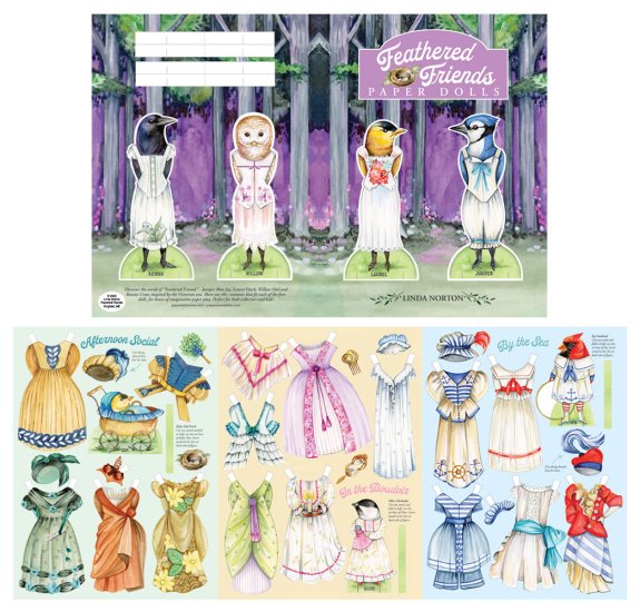 Modal Additional Images for Feathered Friends Paper Dolls by Linda Norton