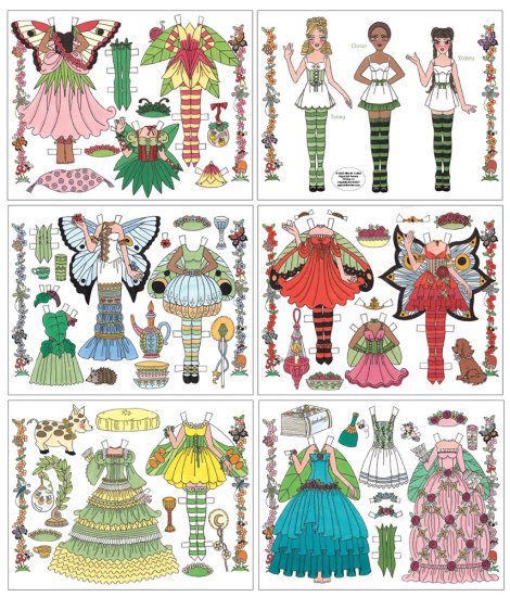 Modal Additional Images for FLUTTER Paper Dolls from the Land of Faerie by Alina Kolluri