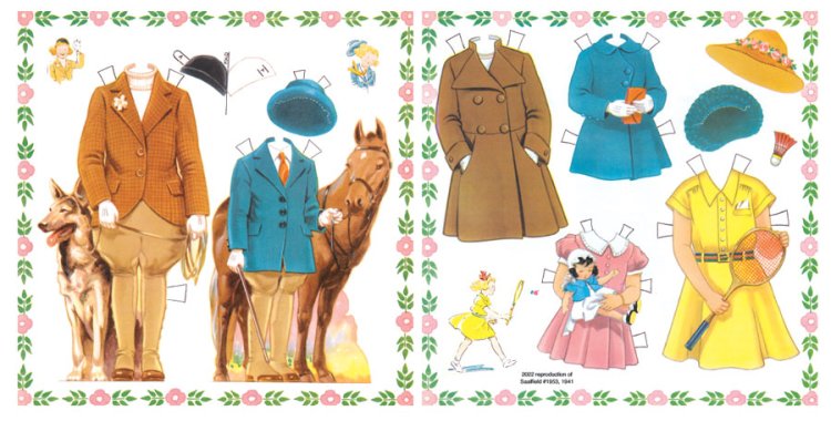 Modal Additional Images for Four Cousins Paper Dolls - vintage reproduction