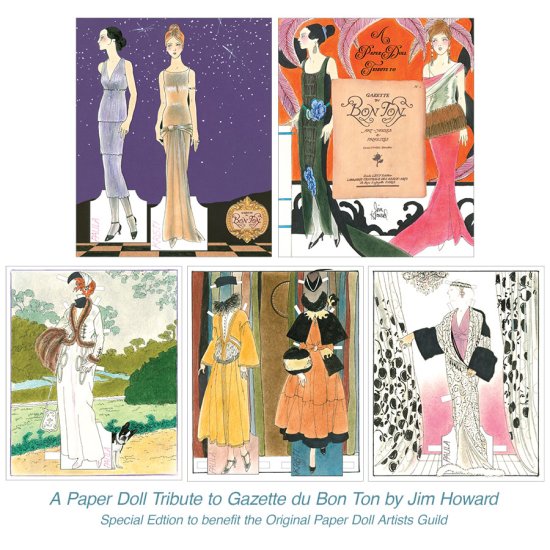 Modal Additional Images for A Paper Doll Tribute to Gazette du Bon Ton by Jim Howard - LTD QUANTITY