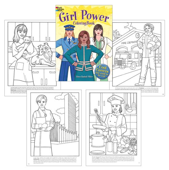 Modal Additional Images for Girl Power Coloring Book by Eileen Rudisill Miller