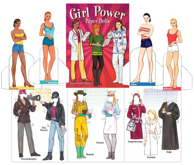 Modal Additional Images for Girl Power Paper Dolls by Eileen Rudisill Miller
