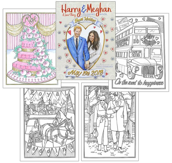 Modal Additional Images for Harry and Meghan: A Love Story Coloring Book - JUST 2 LEFT