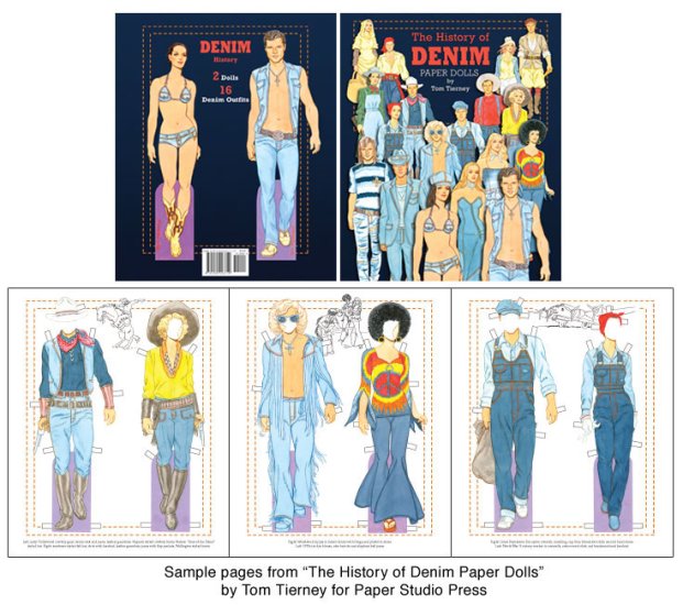 Modal Additional Images for The History of Denim Paper Dolls by Tom Tierney - LTD QTY - A dozen copies remain!