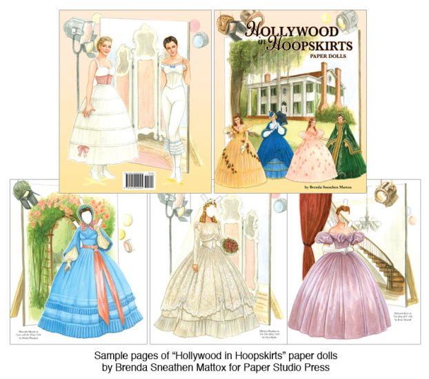 Modal Additional Images for Hollywood in Hoopskirts Paper Dolls by Brenda Sneathen Mattox