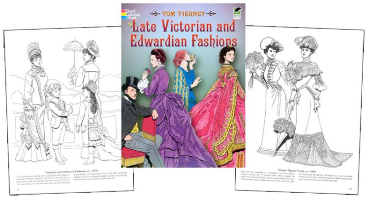 Modal Additional Images for Late Victorian and Edwardian Fashions Coloring Book