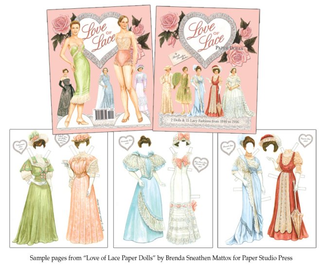 Modal Additional Images for Love of Lace Paper Dolls by Brenda Sneathen Mattox