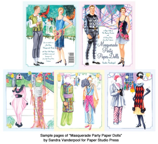 Modal Additional Images for Masquerade Party Paper Dolls by Sandra Vanderpool