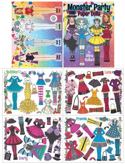 Modal Additional Images for Monster Party Paper Dolls by Alina Kolluri