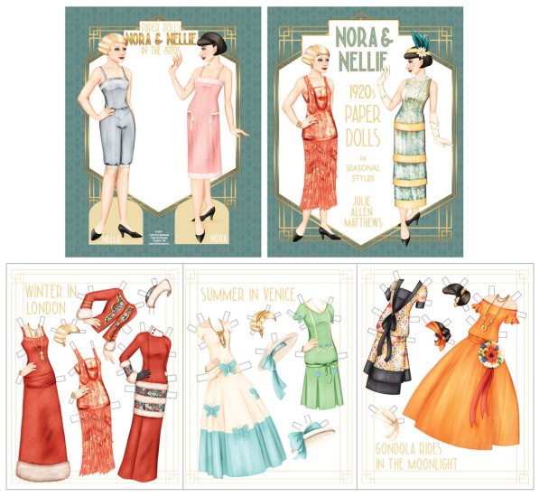 Modal Additional Images for Nora and Nellie - 1920s Paper Dolls in Seasonal Styles