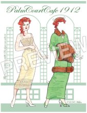 (image for) Palm Court Cafe 1912, Collector’s Set by Eileen Rudisill Miller