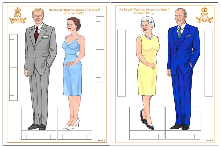 Queen Elizabeth II - plus Prince Philip - by Rudy Miller