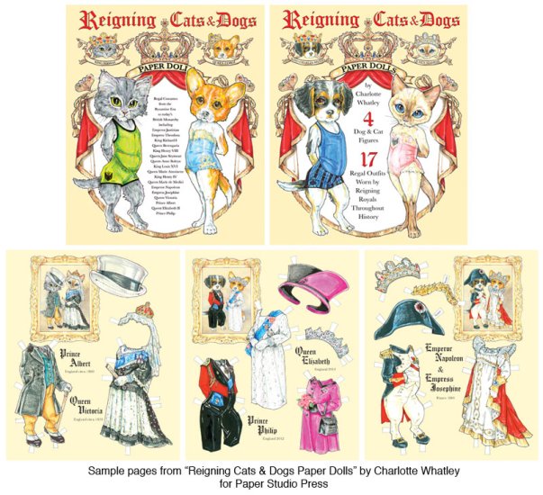 Modal Additional Images for Reigning Cats and Dogs Paper Dolls by Charlotte Whatley