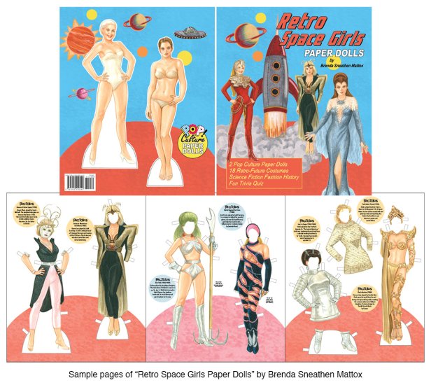 Modal Additional Images for Retro Space Girls Paper Dolls by Brenda Sneathen Mattox