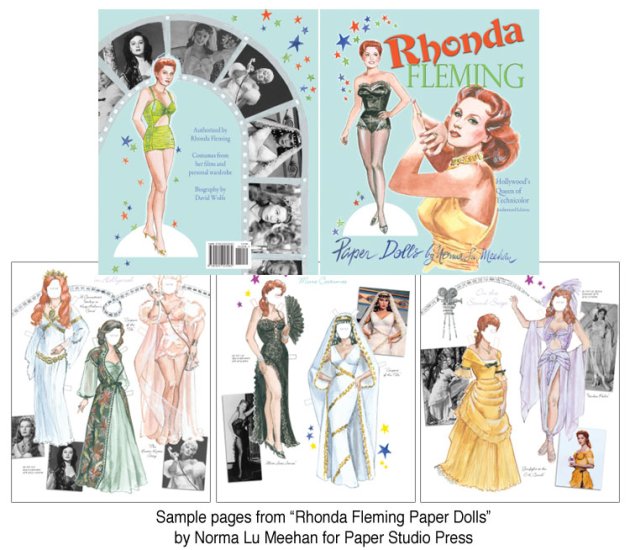 Modal Additional Images for Rhonda Fleming Paper Dolls by Norma Lu Meehan - LTD QTY - Less than a dozen remaining!