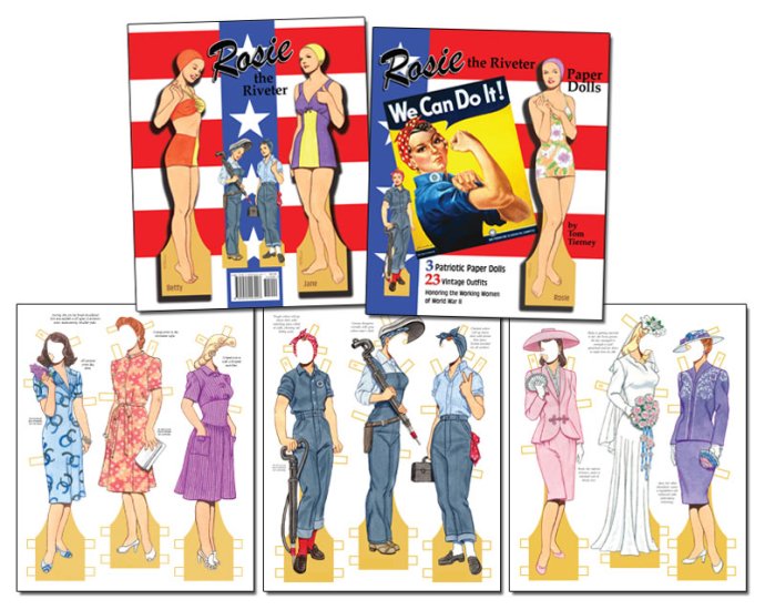 Modal Additional Images for Rosie the Riveter Paper Dolls by Tom Tierney