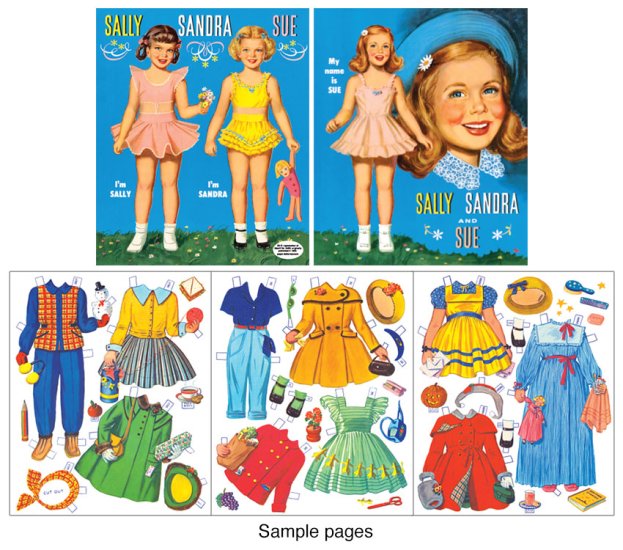 Modal Additional Images for Sally Sandra and Sue Paper Dolls
