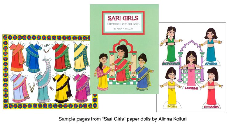 Modal Additional Images for Sari Girls Paper Dolls