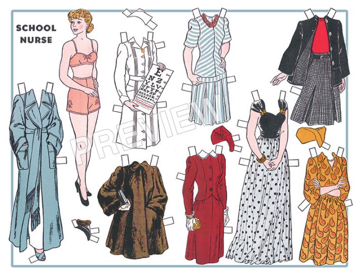 (image for) School Nurse Paper Doll