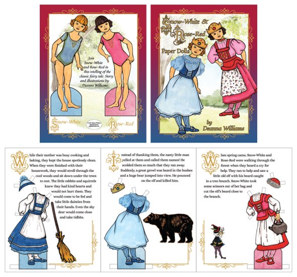 Modal Additional Images for Snow-White and Rose-Red Story & Paper Dolls by Deanna Williams