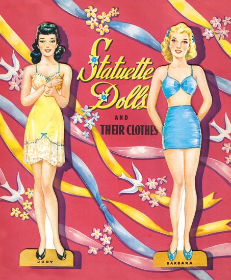 (image for) Statuette Dolls Paper Dolls - 1942 Reproduction