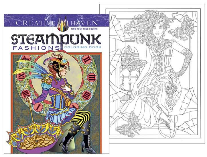 Modal Additional Images for Steampunk Fashions Coloring Book