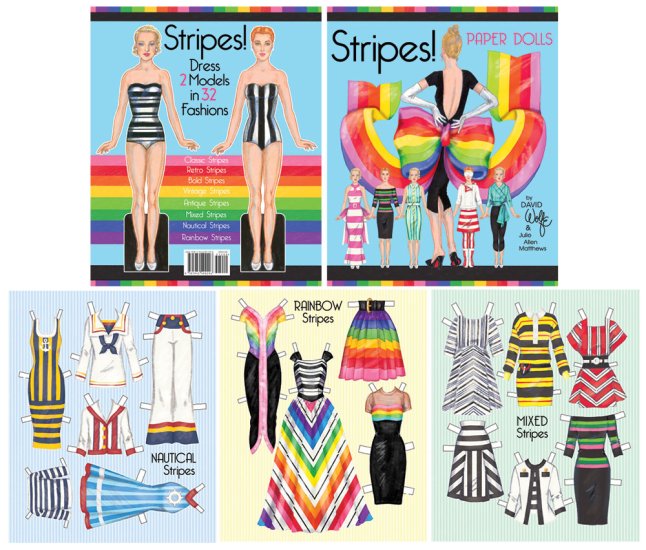Modal Additional Images for Stripes! Paper Dolls by David Wolfe & Julie Allen Matthews