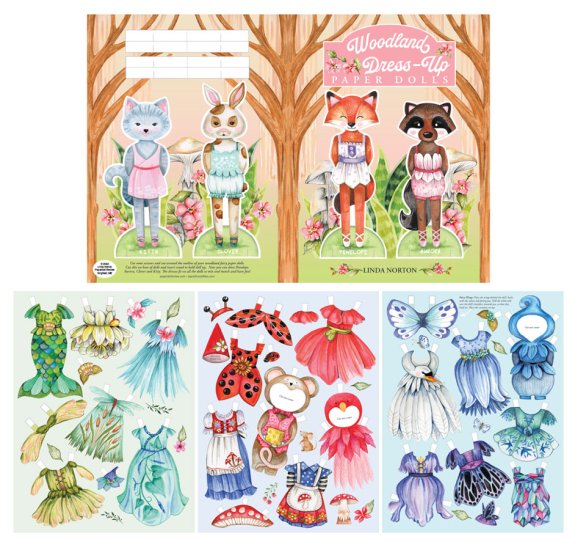 Modal Additional Images for Woodland Dress-Up Paper Dolls by Linda Norton