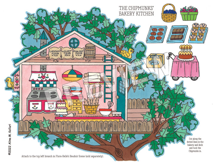 The Chipmunk Twins Paper Doll & Play Scene by Alina Kolluri