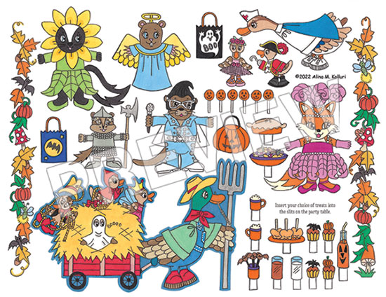 Belladonna Badger's Halloween Party Play Set by Alina Kolluri