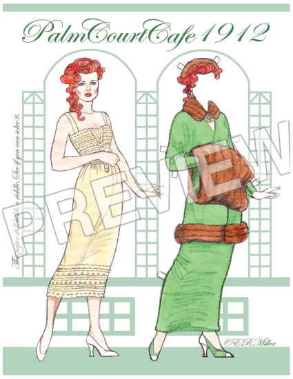 (image for) Palm Court Cafe 1912, Collector’s Set by Eileen Rudisill Miller