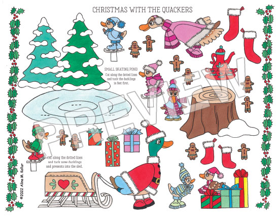 Santa Claws Woodland Paper Dolls & Play Set by Alina Kolluri