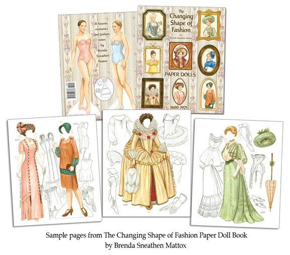 Modal Additional Images for Changing Shape of Fashion Paper Dolls by Brenda Sneathen Mattox