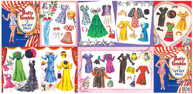 Modal Additional Images for Betty Grable Paper Dolls 1943 reproduction