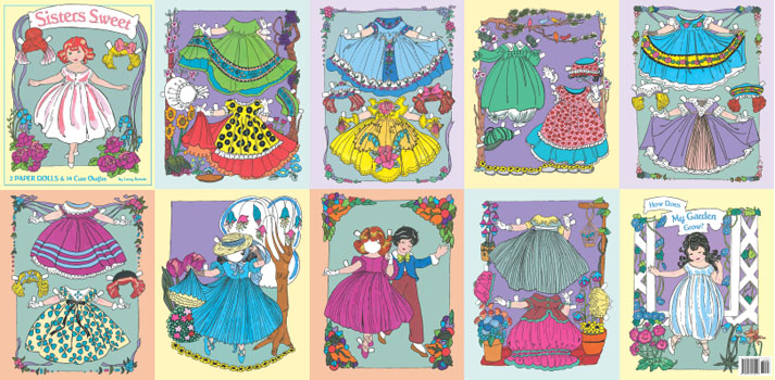 Modal Additional Images for Sisters Sweet Paper Dolls by Larry Bassin